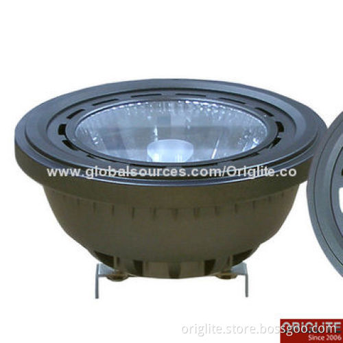 AR111 LED Spotlight, 85-245V AC/15W/85lm/W, Bridgelux Chip, COB LED, AR111 Base, A Lens, Al Heatsink